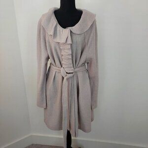 Cynthia Rowley Light Pink Ruffle Coat